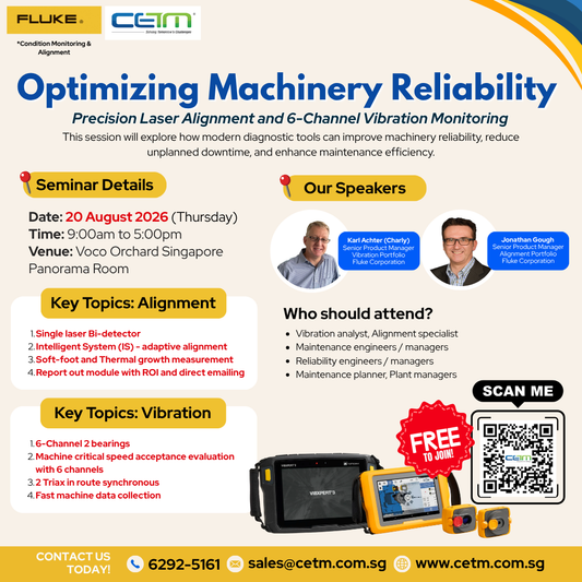 [FLUKE SEMINAR] Optimizing Machinery Reliability: Precision Laser Alignment and 6-Channel Vibration Monitoring